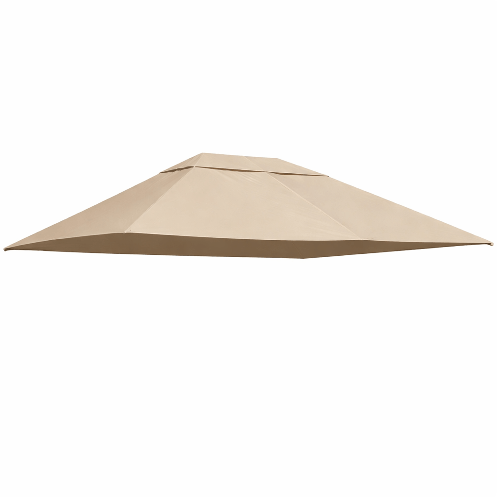 Takduk till trädgårdspaviljong 3 x 4 m – NIKO-kompatibel, PA-belagd polyester, ljusbeige