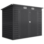 Peltivaja leveillä pariovilla, 2,7 m², harmaa