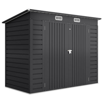 Peltivaja leveillä pariovilla, 2,7 m², harmaa