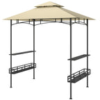Grillikatos hyllyillä, koreilla ja koukuilla, 2,4 x 1,5 m, beige