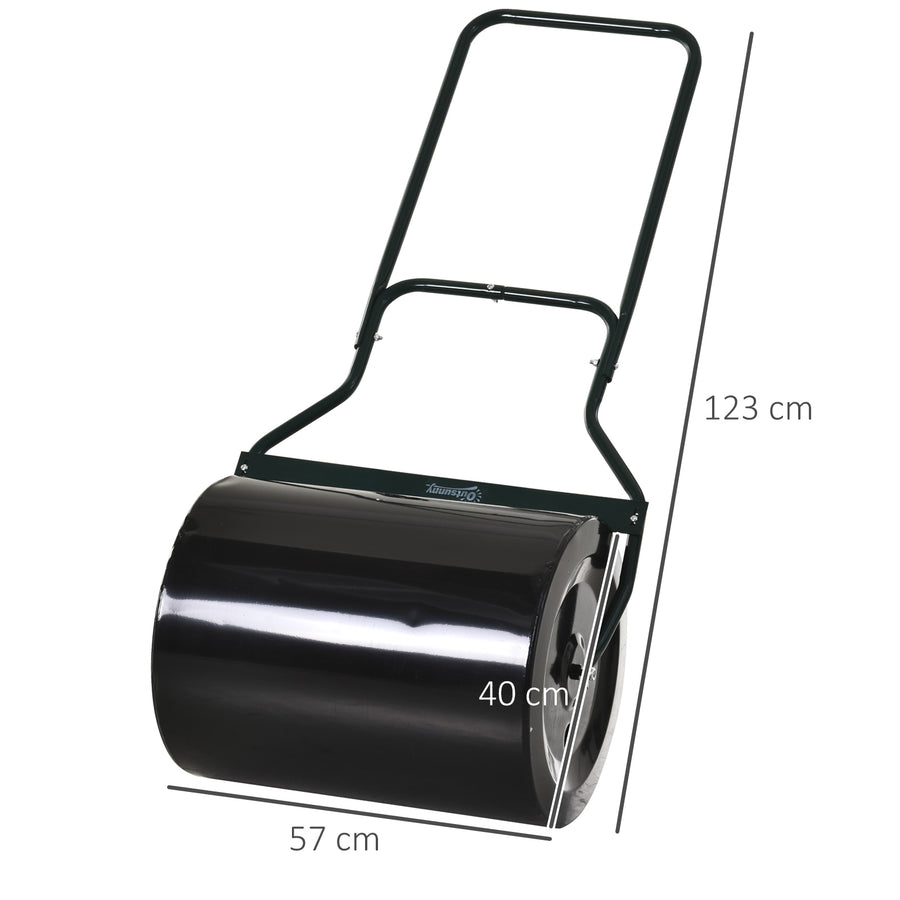 Iso nurmikkojyrä U-kahvalla, 60 l, Ø40 cm, musta/vihreä