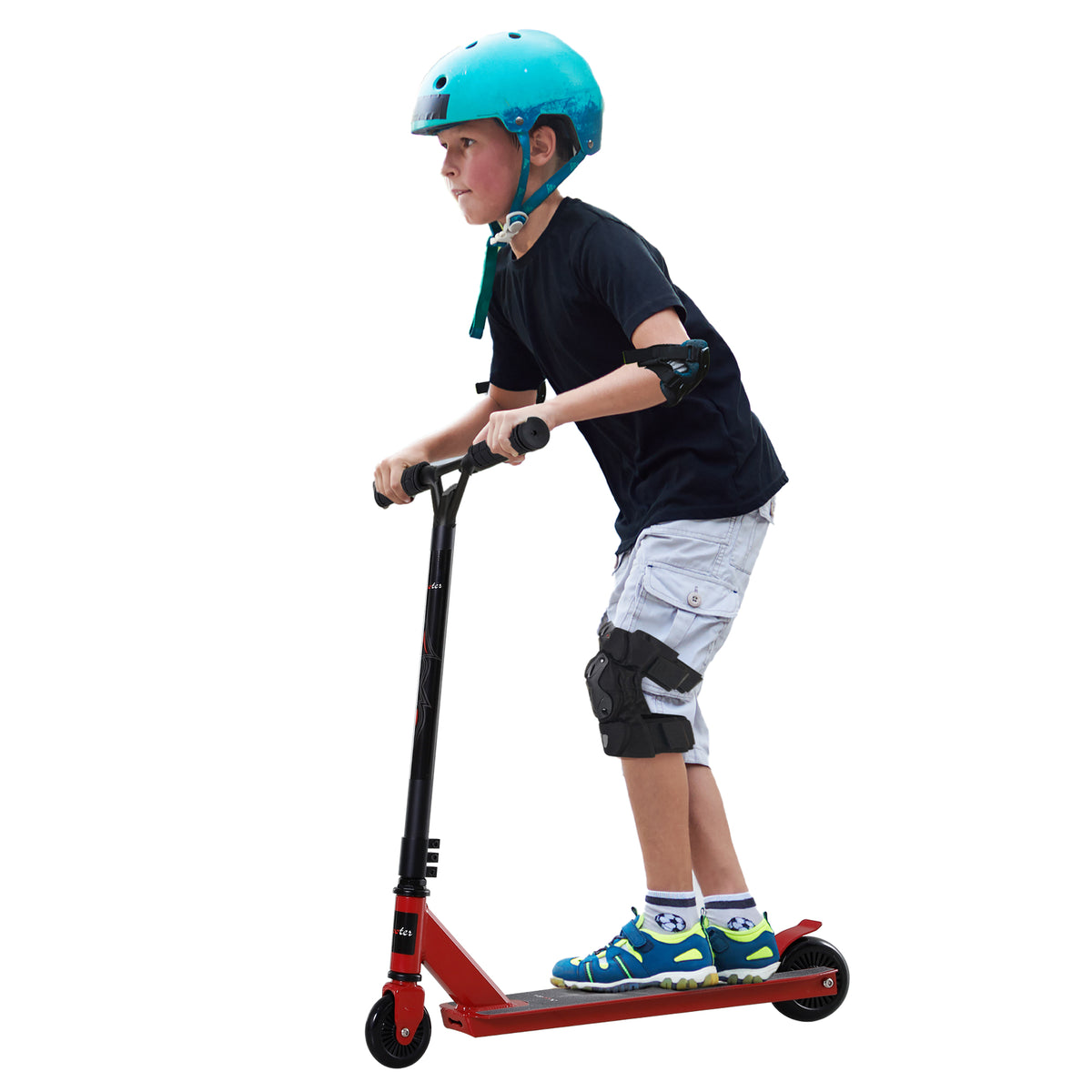 Temppupotkulauta alumiinia, 100 mm PU-pyörät, freestyle, 14 v+, punainen