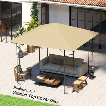 Paksu varakatto 3 x 3 m paviljonkiin, Oxford 370 g/m², UPF30+, beige