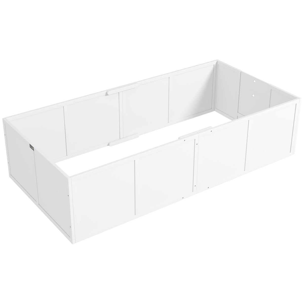 Pentulaatikko säädettävillä sisäänkäynneillä, mänty ja MDF, pienille ja isoille koirille, 196 x 96 x 48 cm, valkoinen