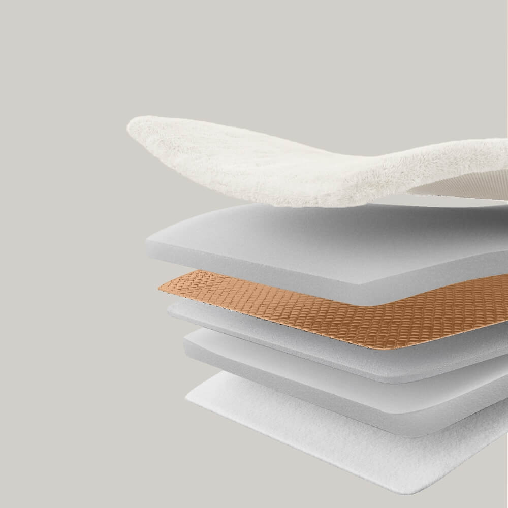 Feandrea Suuri raapimispuu itse-lämpenevällä peitolla, 2 harjaa, 10,5cm paksu pylväs, suuri taso, 50 x 50 x 160cm, kerma-beige