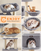 FEANDREA kissanpuutorni XXL-mukavalla tasolla, kori, sisalpylväät