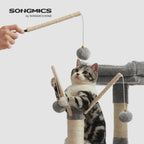 Feandrea Kissanpuu, suuri kissatorni, 164cm, riippumatolla, vaaleanharmaa