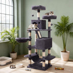 FEANDREA Kissanpuu suurille kissoille, suosittu, monen kissan talouteen, riippumatto, kapea, tilaa säästävä, korkeus 168cm