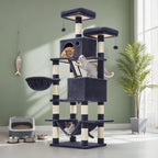 FEANDREA Kissanpuu suurille kissoille, suosittu, monen kissan talouteen, riippumatto, kapea, tilaa säästävä, korkeus 168cm