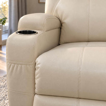 Hierova TV-tuoli 90 x 94 x 105 cm – recliner, 8 hierontapistettä, mukitelineet