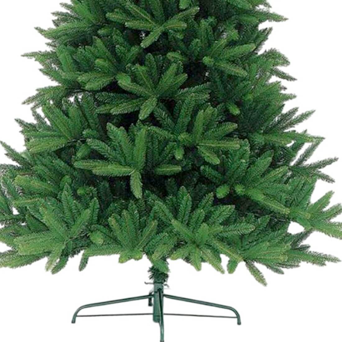 Julgran 210 cm – 1090 grenar, PE/PVC, automatiskt utfällbara grenar