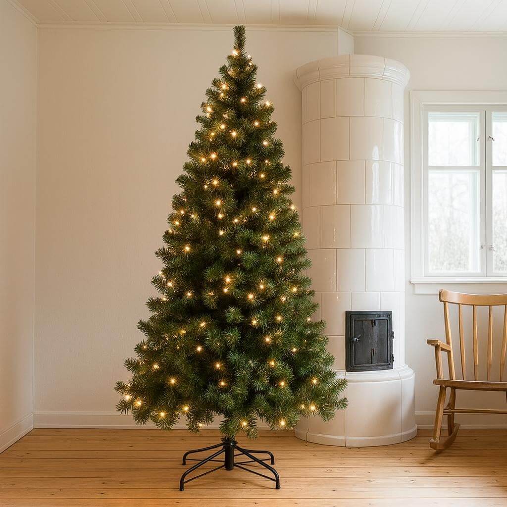Julgran 210 cm – 900 grenar, PVC, grenar som kan formas manuellt