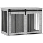 Koiran häkkikaappi liukuovella, isoille koirille 30 kg asti, 98 x 58 x 61 cm, harmaa