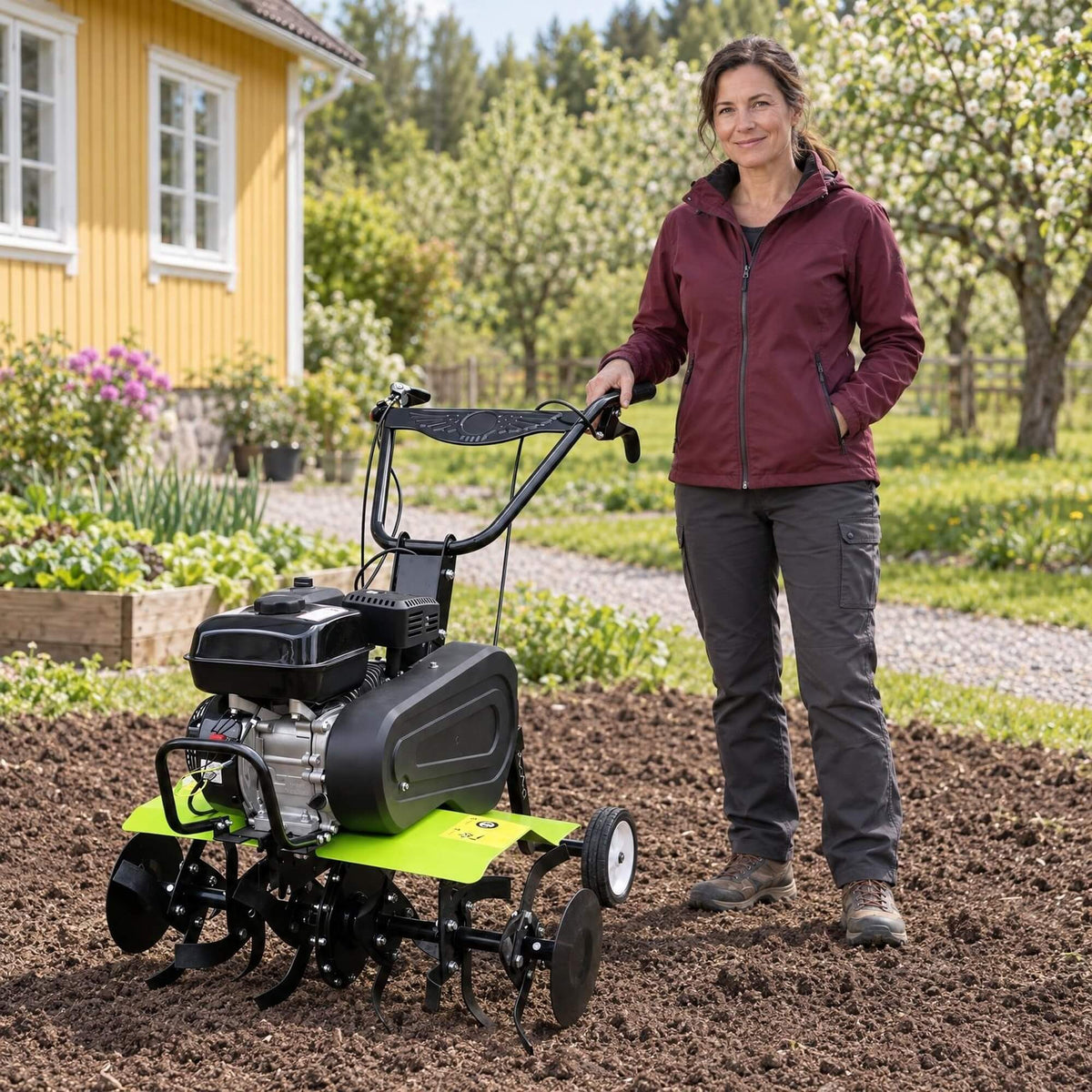 Trädgårdsfräs 7,5 hk / 212 cc – 50–70 cm, 17,5–35 cm, OHV 4-taktsmotor