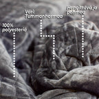 Polar Night Deluxe Comfort pussilakana 150x200cm - Tummanharmaa