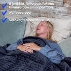 Polar Night Deluxe Comfort pussilakana 150x200cm - Tummanharmaa