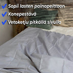 Polar Night lasten puuvilla pussilakana 100x150cm - Valkoinen