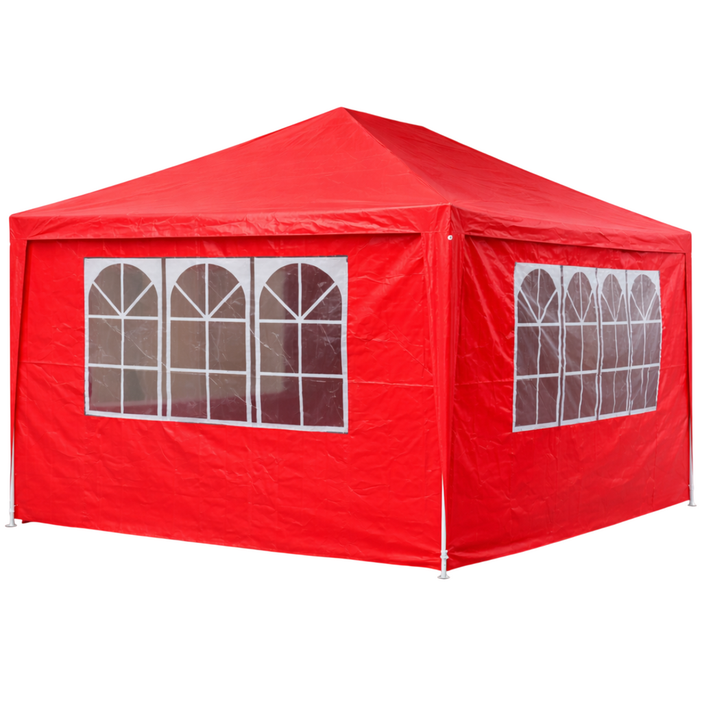 Pohjola Garden Juhlateltta / Paviljonki irrotettavilla sivuilla 3x4m PE, Punainen