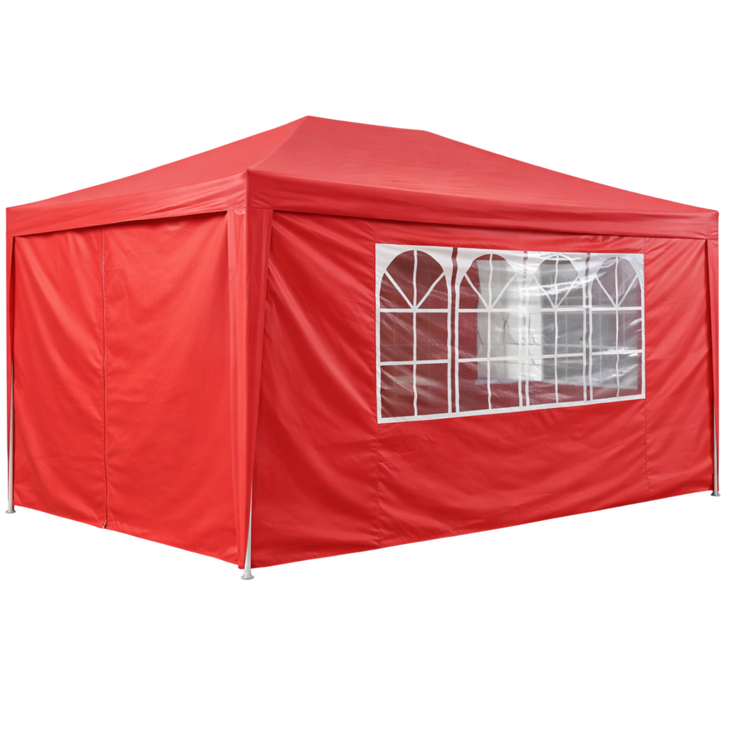 Pohjola Garden Juhlateltta / Paviljonki irrotettavilla sivuilla 3x4m PE, Punainen