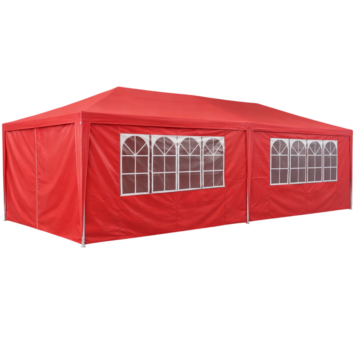 Festtält 3 x 6 m – avtagbara sidor, PE-tyg, stålram