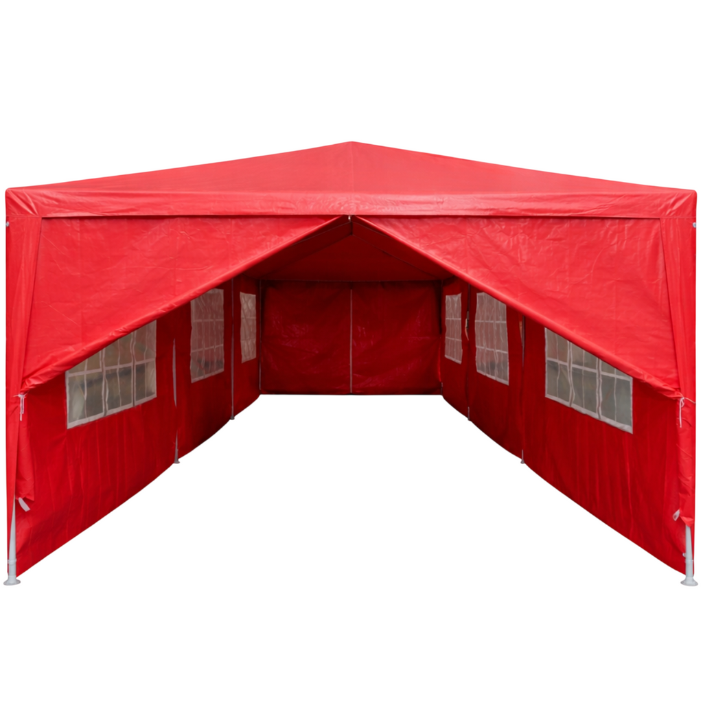 Pohjola Garden Juhlateltta / Paviljonki irrotettavilla sivuilla 3x9m PE, Punainen