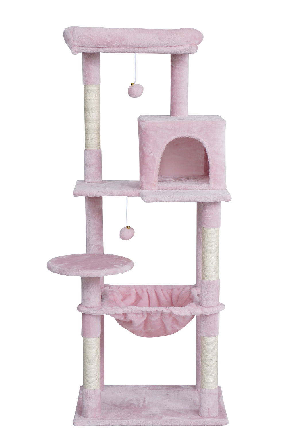 POHJOLAN LEMMIKKITARVIKE Kissan kiipeily-/raapimispuu 143 cm, Pinkki