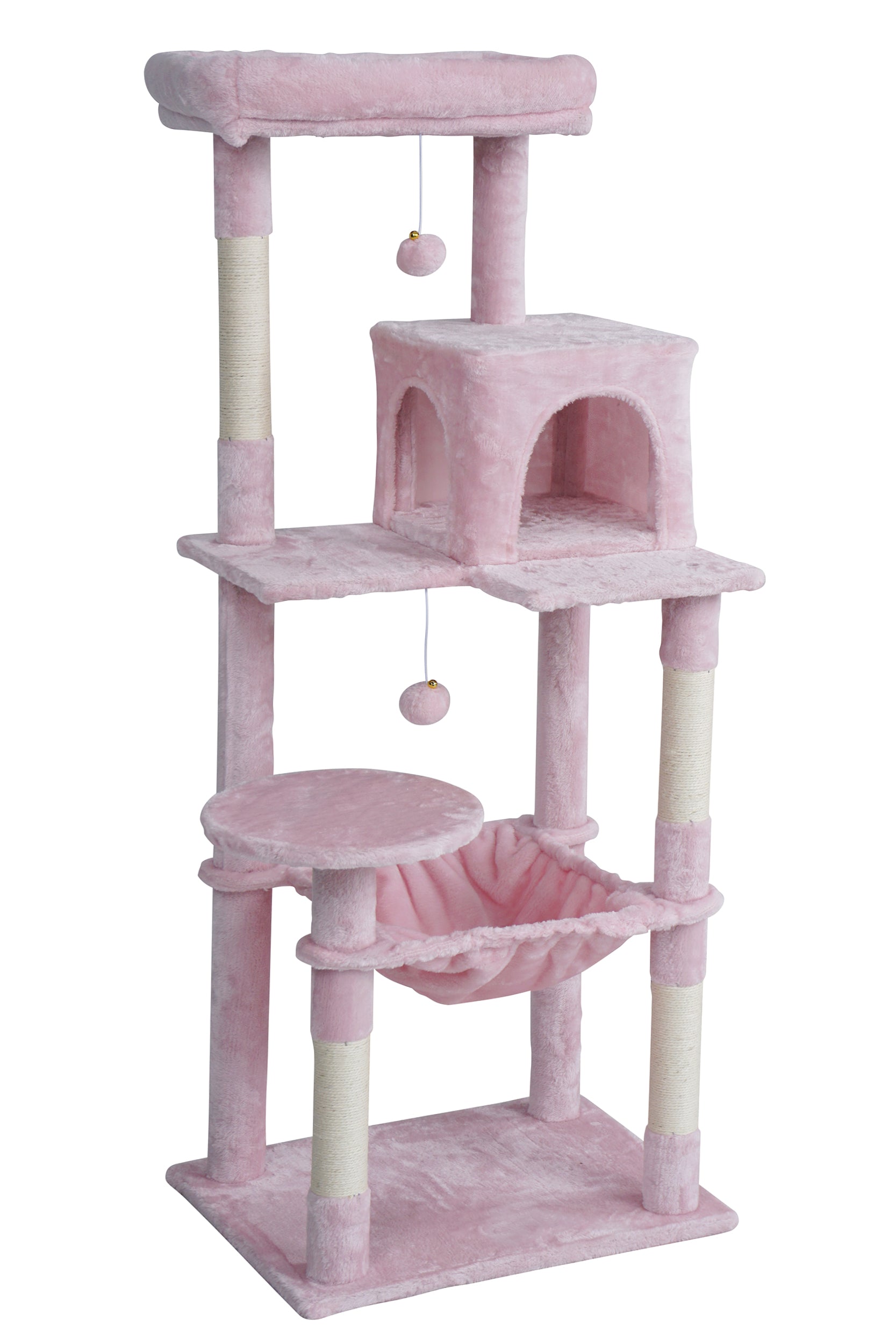 POHJOLAN LEMMIKKITARVIKE Kissan kiipeily-/raapimispuu 143 cm, Pinkki