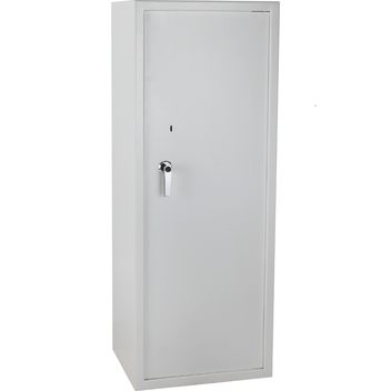 Vapenskåp för 7+3 vapen EN 14450 – låsbart överskåp, 159 x 60 x 50 cm, vitt