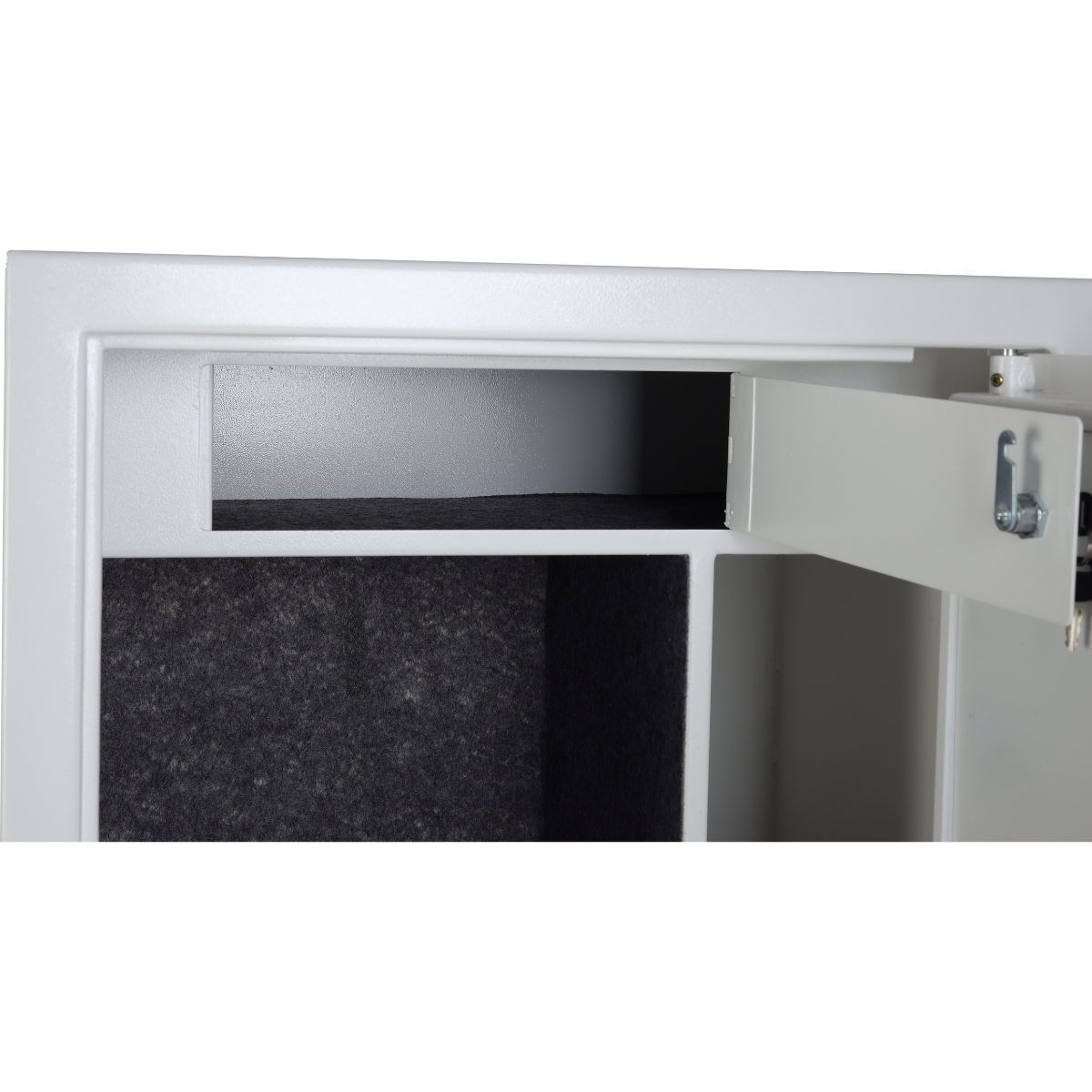 Vapenskåp för 7+3 vapen EN 14450 – låsbart överskåp, 159 x 60 x 50 cm, vitt