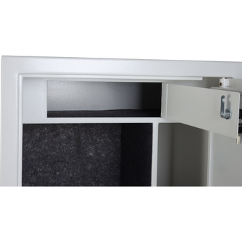 Vapenskåp för 7+3 vapen EN 14450 – låsbart överskåp, 159 x 60 x 50 cm, vitt