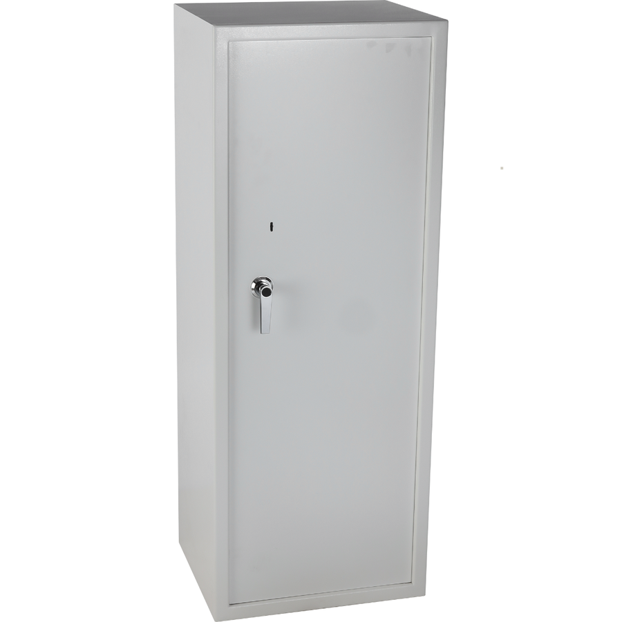 Asekaappi 7+3 aseelle EN 14450 – lukittava yläkaappi, 159 x 60 x 50 cm, valkoinen