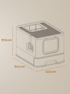 FEANDREA kissanvessa, kannella, kissoille jopa 15 kg, kauranvärinen, lämmin harmaa