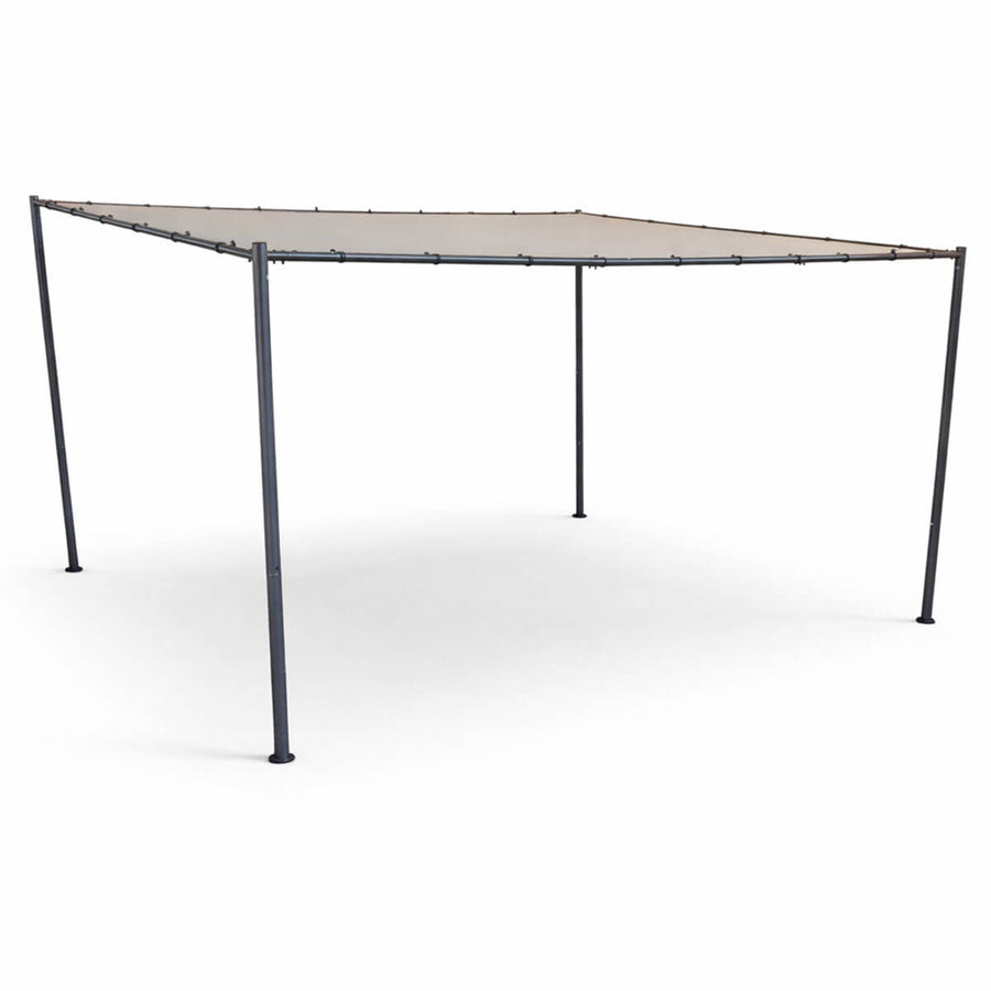 Paviljonki 300 x 400 cm – kalteva katto, galvanoitu teräsrunko, 180 g polyesterikatos