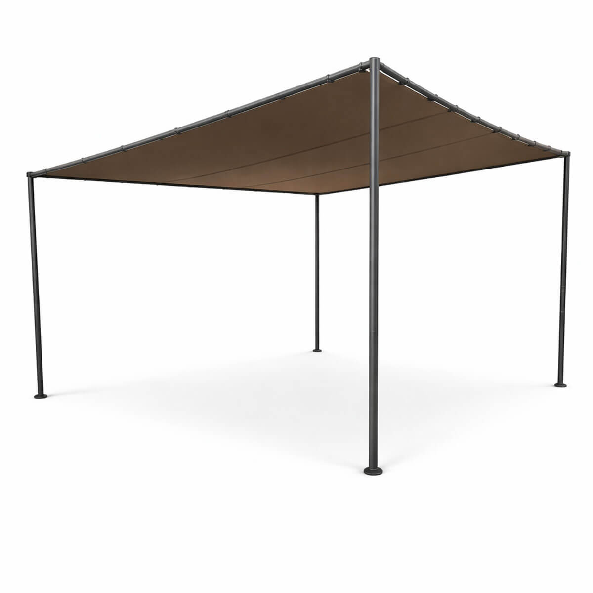 Paviljonki 300 x 400 cm – kalteva katto, galvanoitu teräsrunko, 180 g polyesterikatos