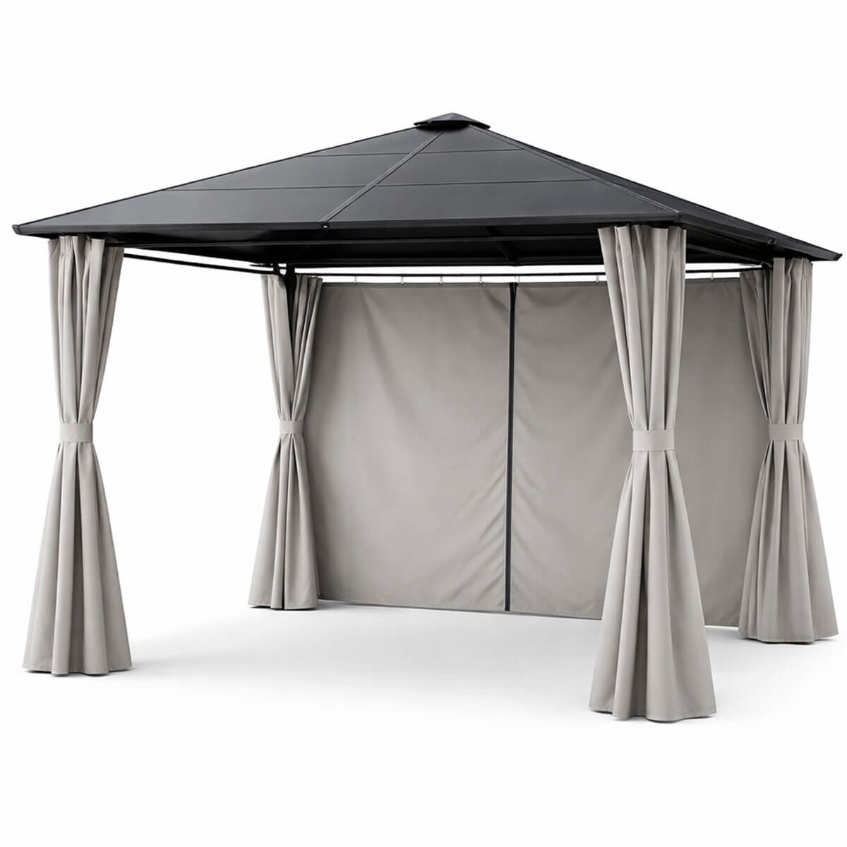 Lund & Leaf Paviljonki/trädgårdsskjul 3x3 m med PC-tak, grå