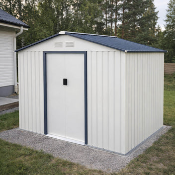 Metallinen pihavaja 5,3 m² – valkoinen sokkeli