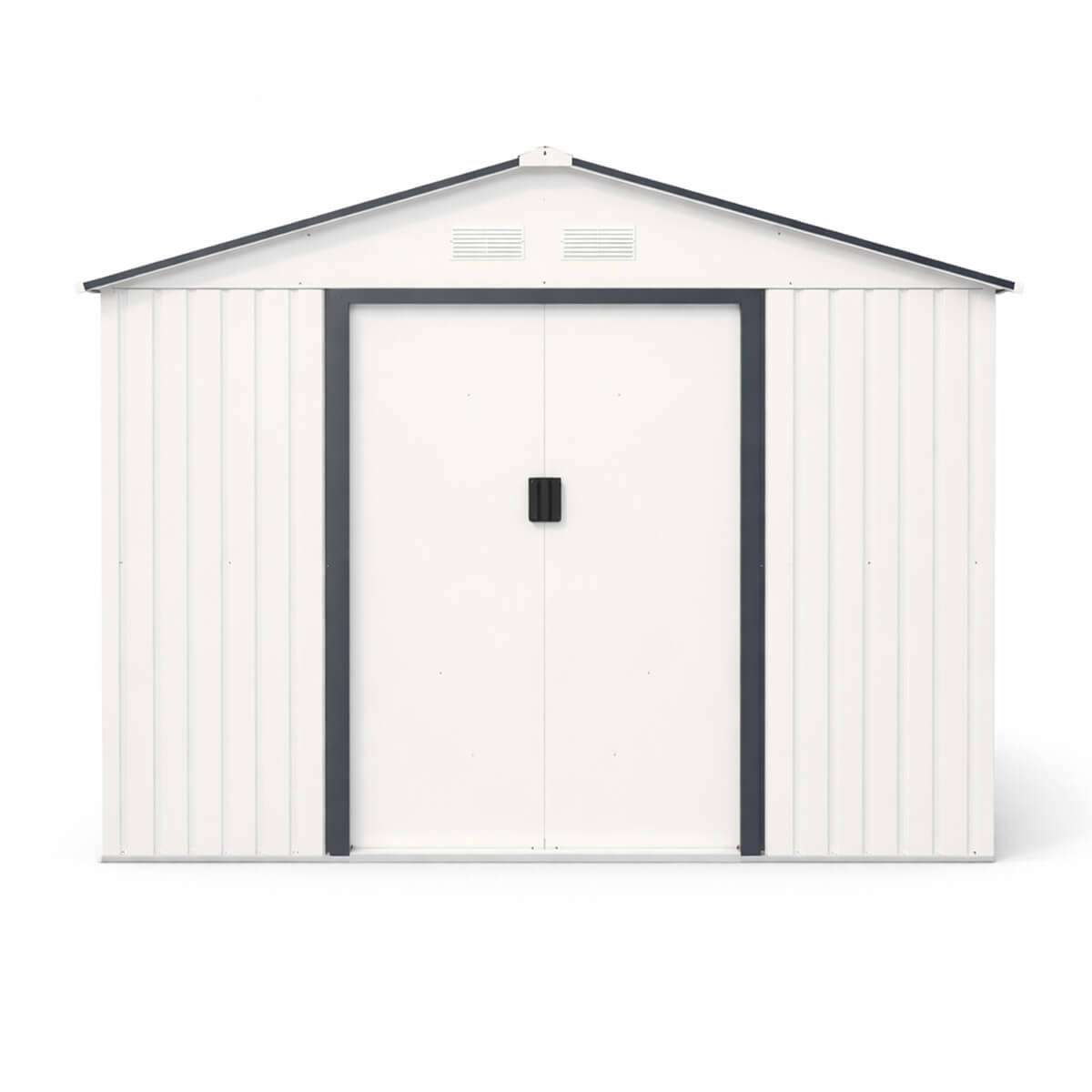 Pihavaja 8,8 m² – sinkitty teräs, liukuovet, sokkeli mukana