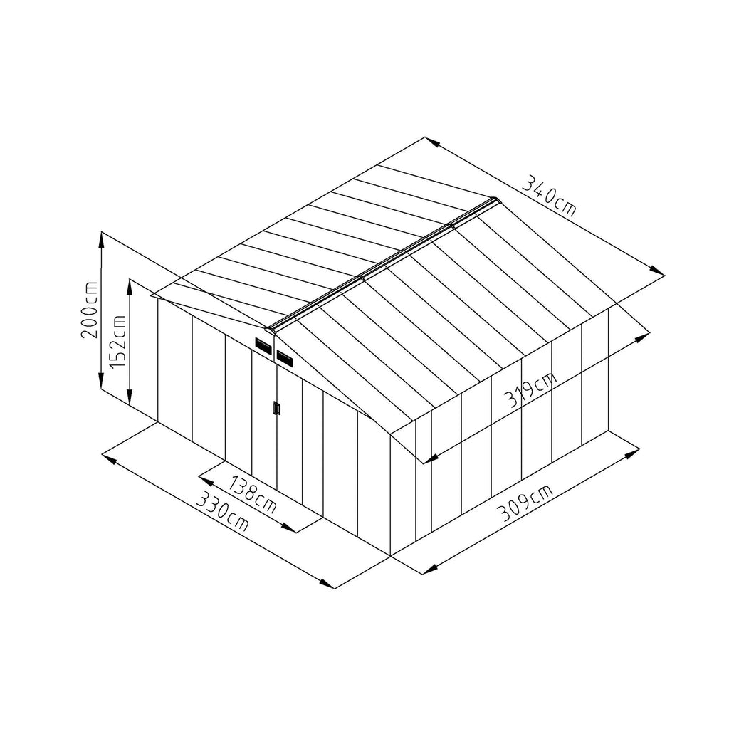 Pihavarasto 10.85M2 + Sokkeli