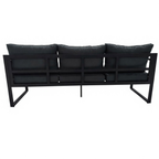 3-istuttava ulkosohva 190 cm – alumiinirunko, 8 cm tyynyt, harmaa