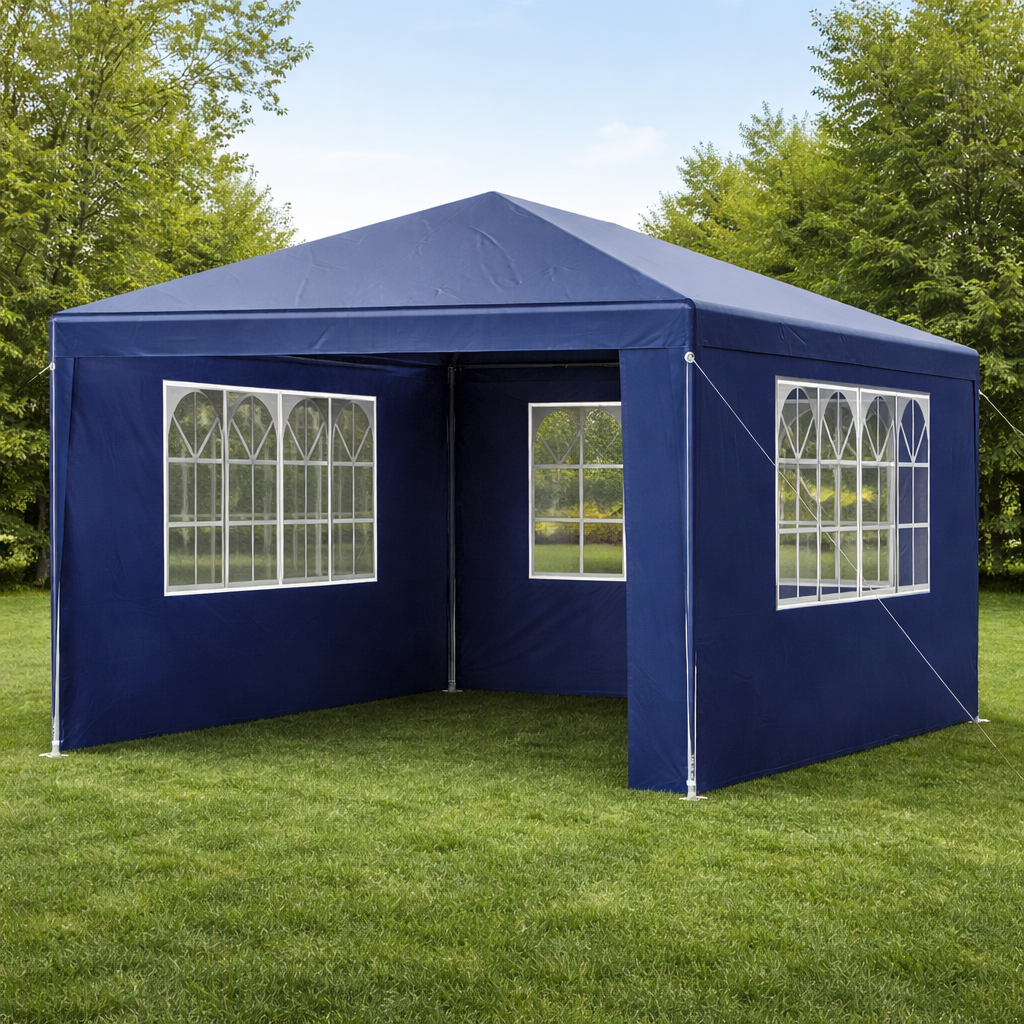 Pohjola Garden Juhlateltta / Paviljonki irrotettavilla sivuilla 3x4m PE, sininen