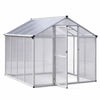 Växthus 4,6 m² – 4 mm cellplåt, aluminiumram, sockel och rännor