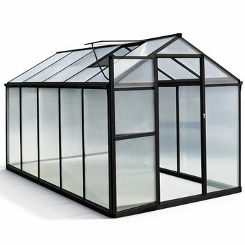 Växthus 5,4 m² – 4 mm 600 g/m² nätpaneler, sockel, aluminiumram