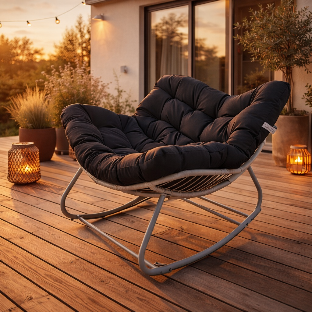 Pohjola Garden Keinutuoli, Valkoinen/Harmaa