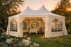 Pohjola Garden Pagoda Juhlateltta 4,4x6m, Valkoinen