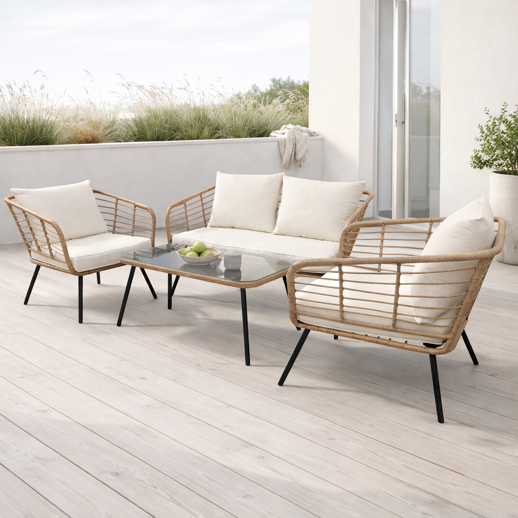 Lund & Leaf Polyrottinki Terrass-/trädgårdssoffgrupp Pihla