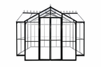 Pohjola Garden T-muotoinen Kasvihuone/Paviljonki, 369x305x252cm, Musta