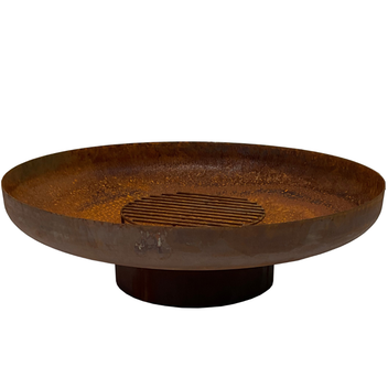 Ulkotulisija 100 cm – Corten-teräs, 40 cm grilliritilä, 30 cm korkeus