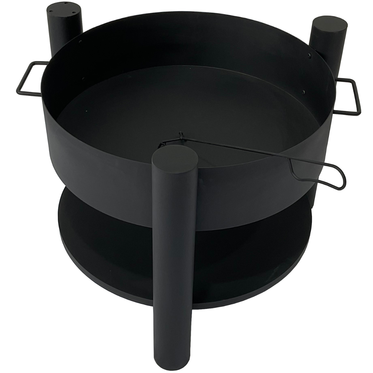 Utomhusbraskamin 60 cm – stålkonstruktion, 52 cm höjd, svart