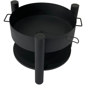 Utomhusbraskamin 60 cm – stålkonstruktion, 52 cm höjd, svart
