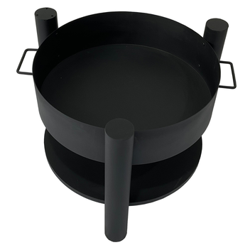Utomhusbraskamin 60 cm – stålkonstruktion, 52 cm höjd, svart